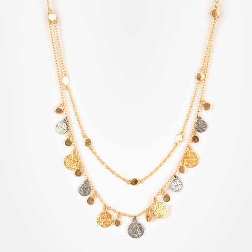 Sparkle in the Air Necklace in Dual Plated 925 Silver