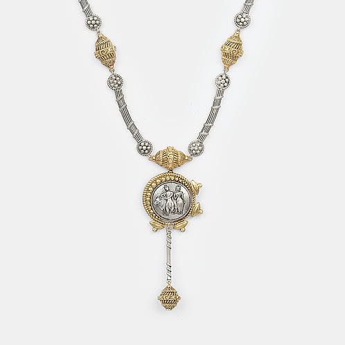 Jodi Pendant Necklace in Dual Plated 925 Silver