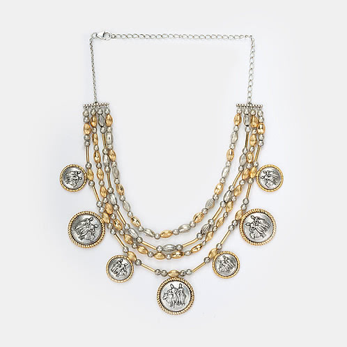 Snehitaru Necklace in Dual Plated 925 Silver