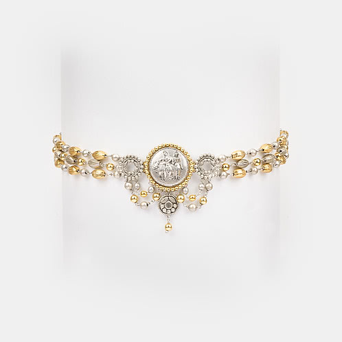 Dampati Choker in Dual Plated 925 Silver