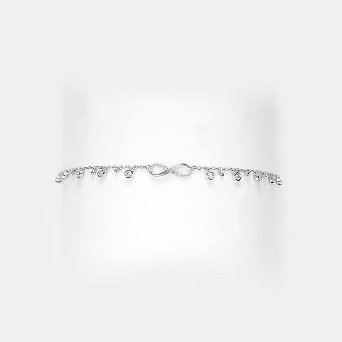 Infinite Laughter Necklace in Rhodium Plated 925 Silver