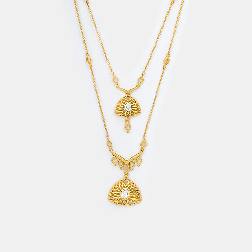 Queen of Action Necklace in Gold Plated 925 Silver