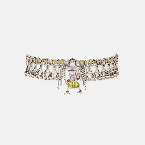 Maharaja Choker in Oxidised 925 Silver
