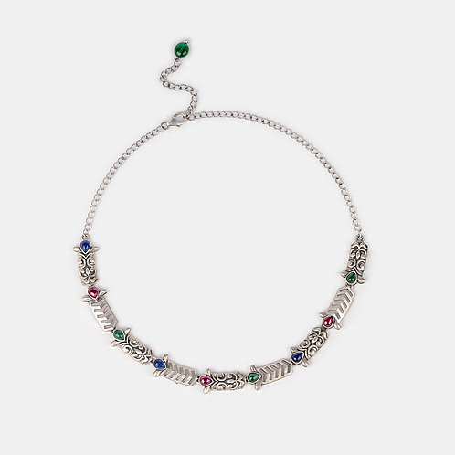 Feeling Suroop Oxidised Necklace in 925 Silver