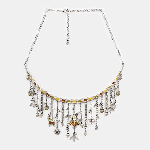 Ashwa o Naari Necklace in Oxidised 925 Silver