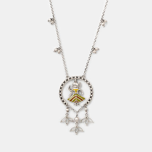 Nartaki Necklace in Oxidised 925 Silver