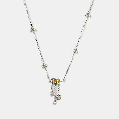 Meen Necklace in Oxidised 925 Silver