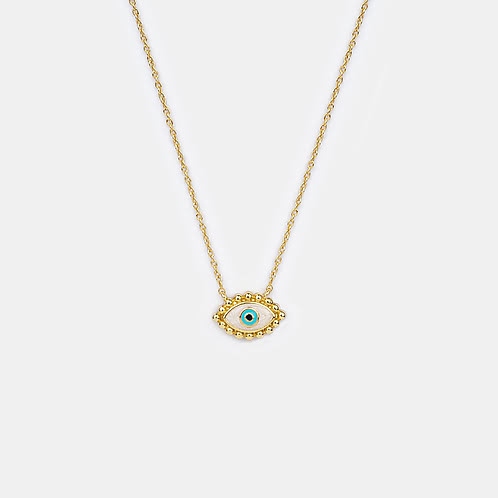 Kismet Evil Eye Necklace in Gold Plated 925 Silver
