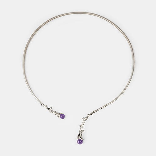 Oxidised Vestita Bloom Necklace in 925 Silver