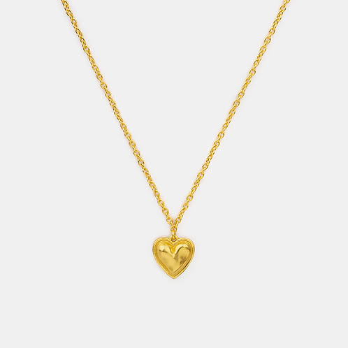 You and Your Cute Snorts Heart Necklace in Gold Plated 925 Silver