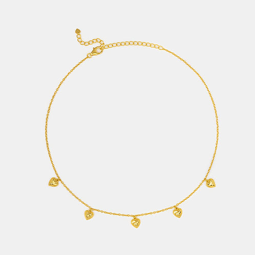 You and Your Untimely Yawns Heart Necklace in Gold Plated 925 Silver