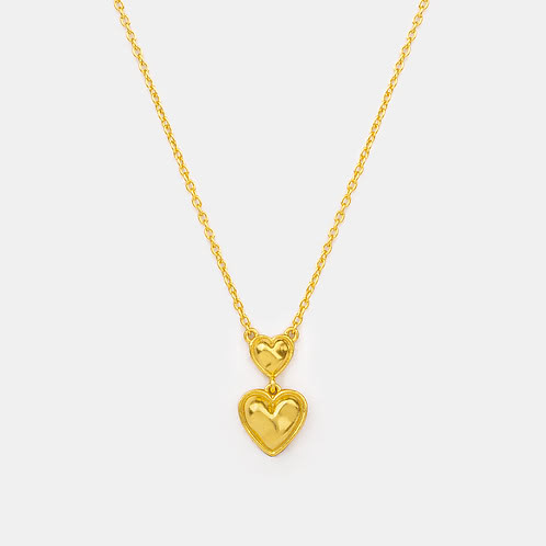 You and Your Clumsy Spills Heart Necklace in Gold Plated 925 Silver
