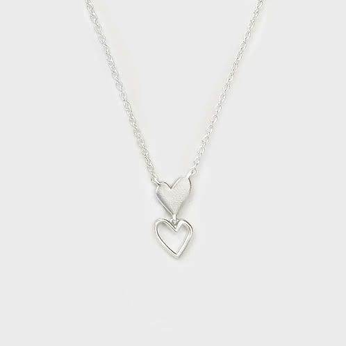 You and Your Tongue of Slip Heart Necklace in 925 Silver