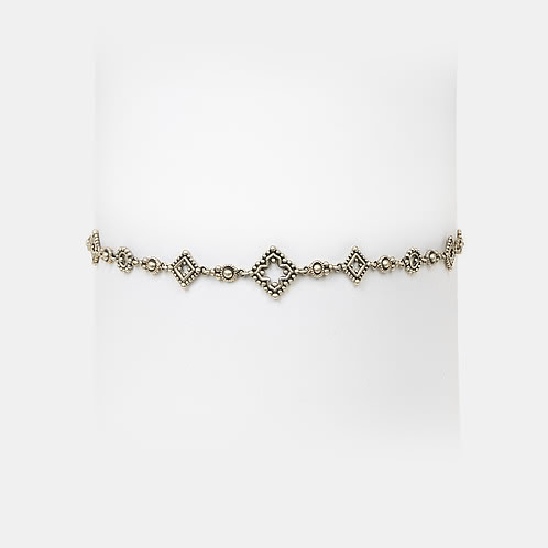 Enticement Choker in Oxidised 925 Silver