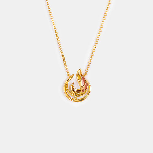 Forged by Hardships Necklace in Gold Plated 925 Silver