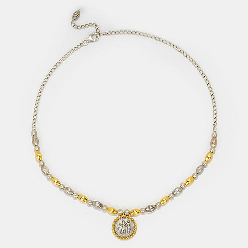 Snehitaru Pendant Necklace in Dual Plated 925 Silver