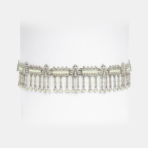 Mandapa Pillar Necklace in Oxidised 925 Silver