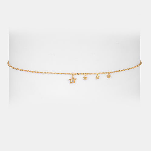 Under the Stars Choker Necklace in Gold Plated 925 Silver
