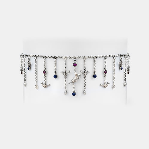 Sudo Motif Choker Necklace in Oxidised 925 Silver