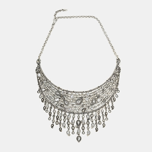 Chham Chham Necklace in 925 Oxidised Silver