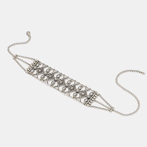 Mauj Masti Necklace in 925 Oxidised Silver