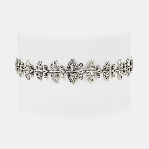 Sajna Sawarna Choker Necklace in 925 Oxidised Silver