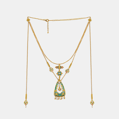Roka Rishta Necklace in Gold Plated 925 Silver