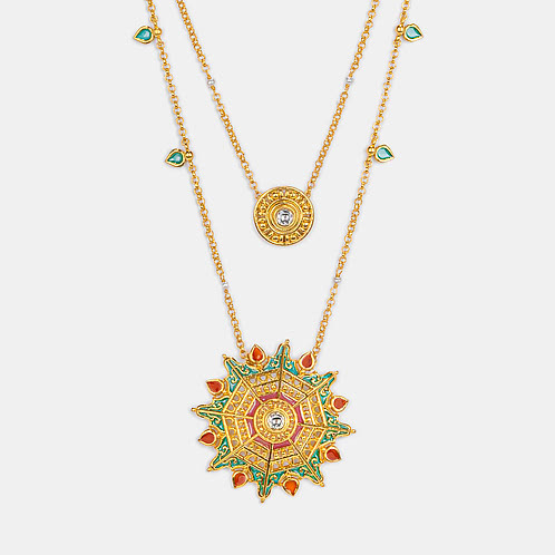 Mehendi Masti Necklace in Gold Plated 925 Silver