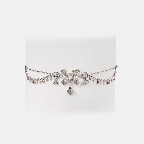 The Trail Keeper Elephant Choker Necklace Crafted in 925 Silver