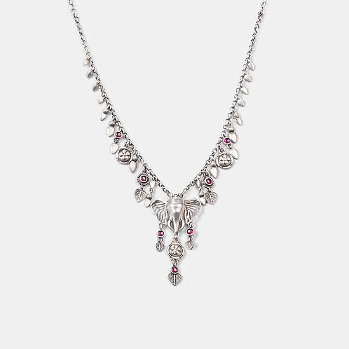 The Trail Keeper Elephant Necklace Crafted in 925 Silver