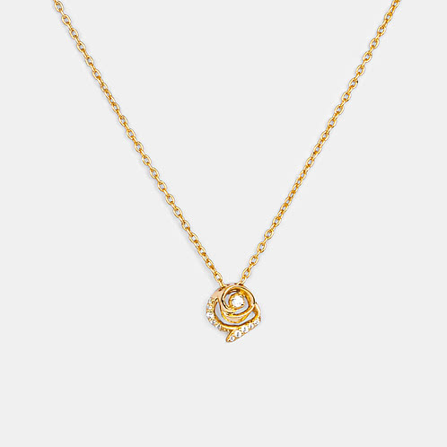 Kiss from a Rose Necklace in Gold Plated 925 Silver