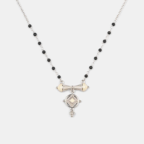 Chaukhdi Mangalsutra Necklace in 925 Silver