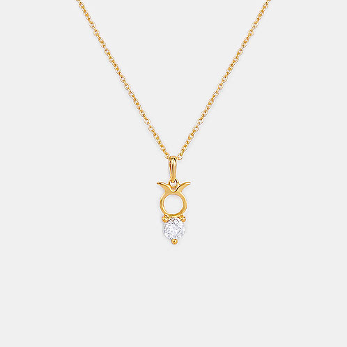 Taurus Gold Plated 925 Silver Necklace