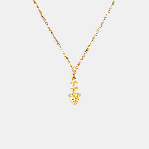 Sagittarius Gold Plated 925 Silver Necklace