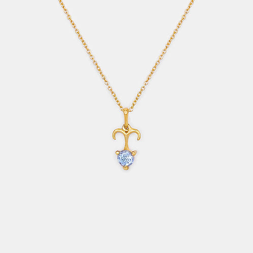 Aries Gold Plated 925 Silver Necklace