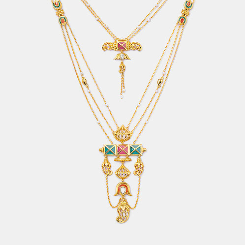 Chaap Tilak  Necklace In Gold Plated 925 Silver