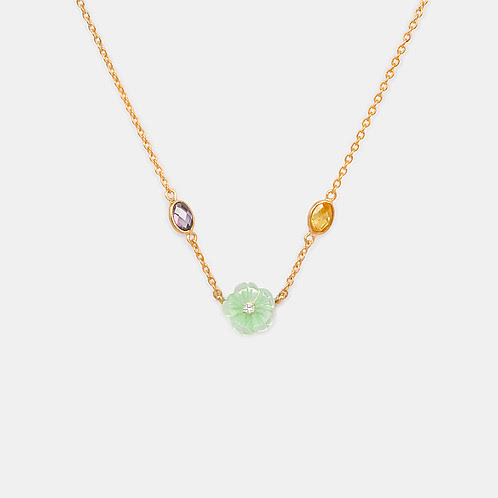 Blossom Flower Necklace in 925 Silver