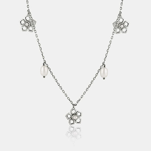 Rosalind F Necklace in 925 Oxidised Silver