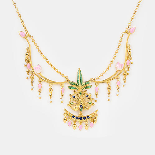 Mayura Shringar Necklace in Gold Plated 925 Silver