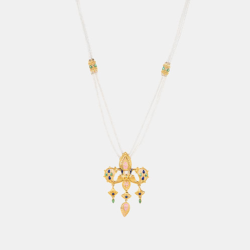 Mayura Haar Necklace in Gold Plated 925 Silver