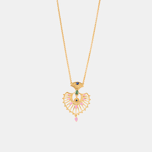 Mukut Jhumar Necklace in Gold Plated 925 Silver