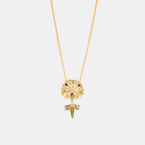 Mayura Shikhar Necklace in Gold Plated 925 Silver