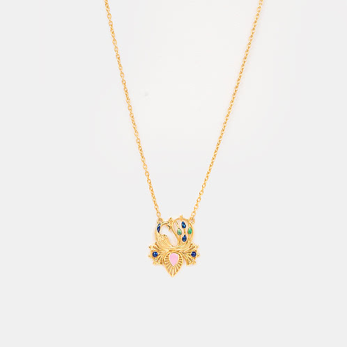 Mayura Mala Necklace in Gold Plated 925 Silver