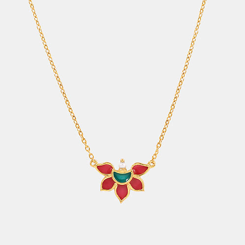 Ribbon Katai Necklace In Gold Plated 925 Silver