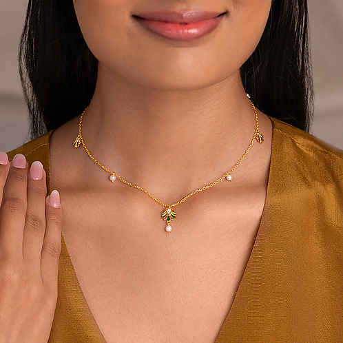 Joota Chupai Necklace In Gold Plated 925 Silver