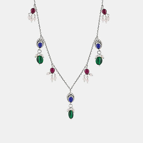 Feeling Ezhil Oxidised Necklace in 925 Silver