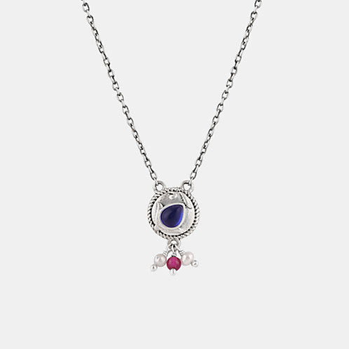 Feeling Roopahi Oxidised Necklace in 925 Silver