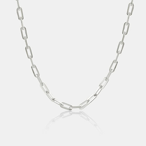 Block Necklace in 925 Silver