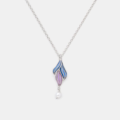 Flow through Rushes Necklace in 925 Silver