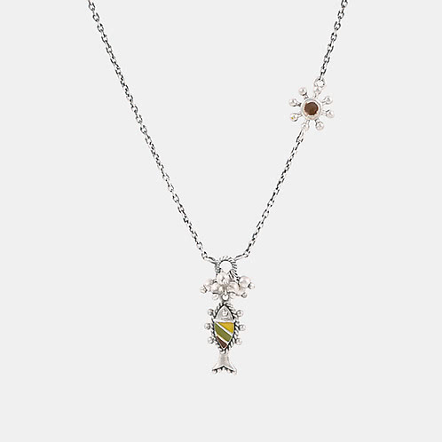 Chuno Maach Necklace in Oxidised 925 Silver